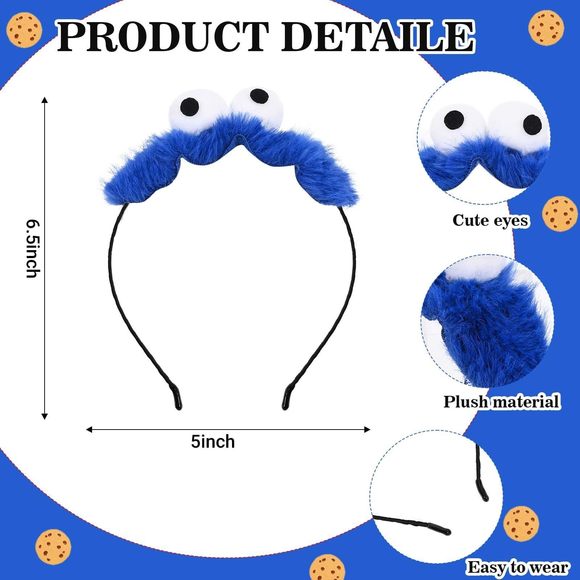 Halloween Blue Cookie Costume Accessoriess Include Blue Tutu Skirt Cookie🐬 - Picture 3 of 7